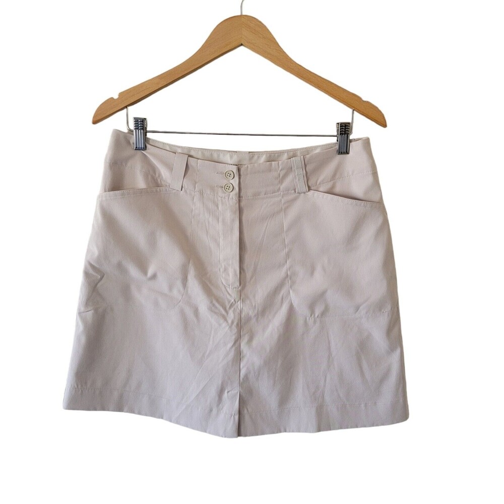 Nike Golf Dri Fit Medium Skirt Skort Khaki Two‎ Button  Size 10